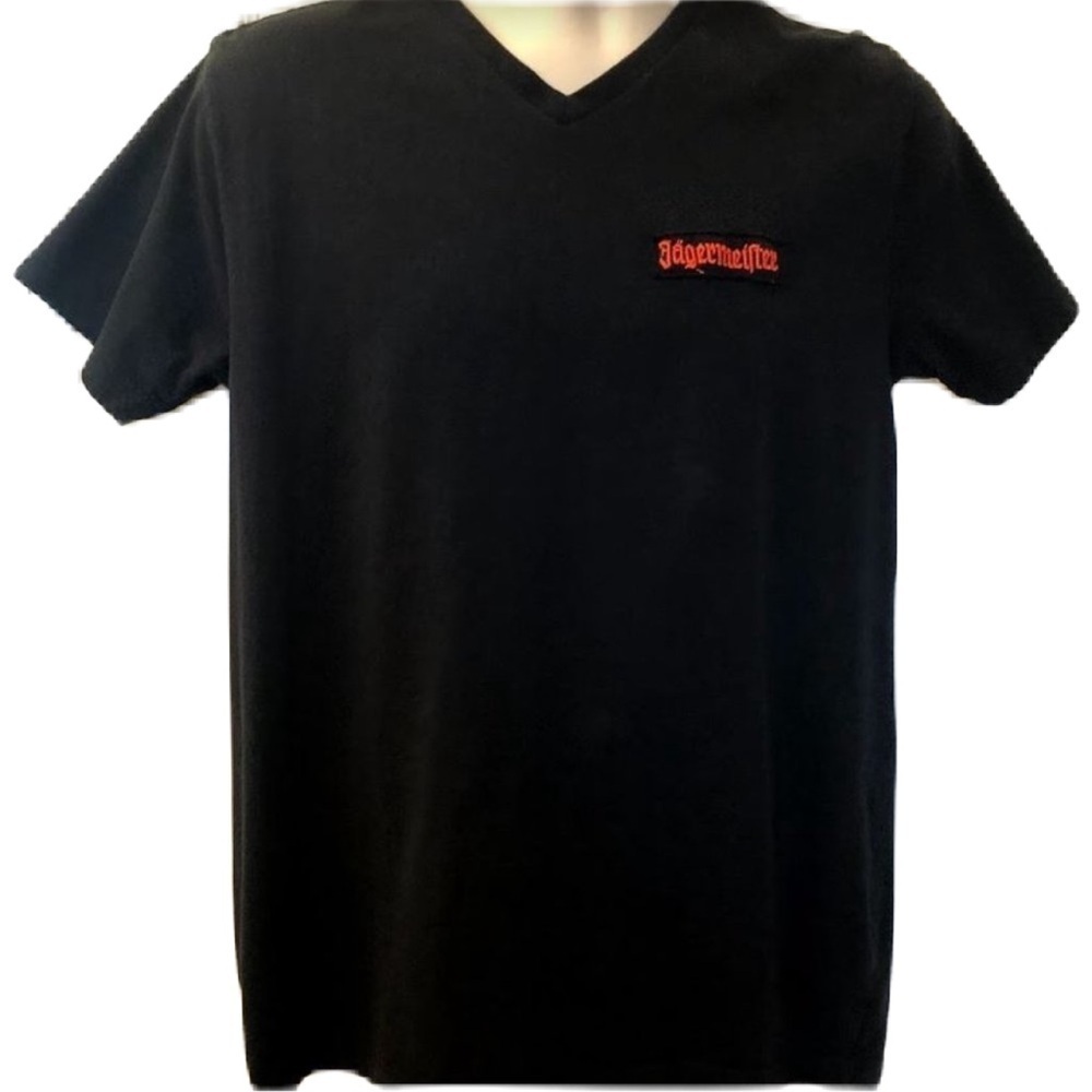 Jagermeister Men's Black T-Shirt Embroidered